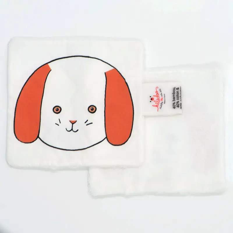 61.Lingettes lavables lapin blanc