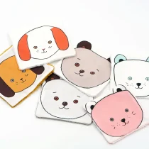 6 lingettes lavables en bambou/coton doublées coton Oeko-Tex