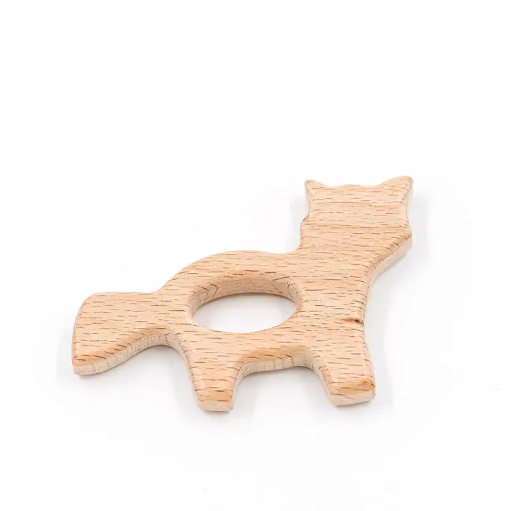 Anneau de dentition Chat en bois