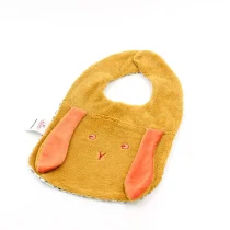 Bavoir brodé Lapin en éponge bambou/coton