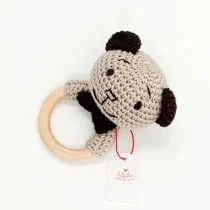 Hochet Ours beige avec son anneau de dentition